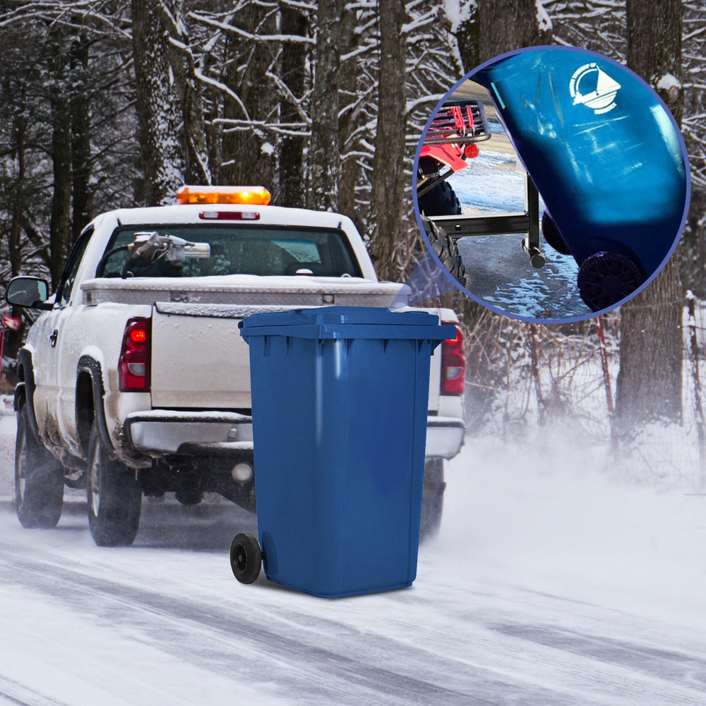 Trash tow hook receiver demonstrated on a pickup-style hitch