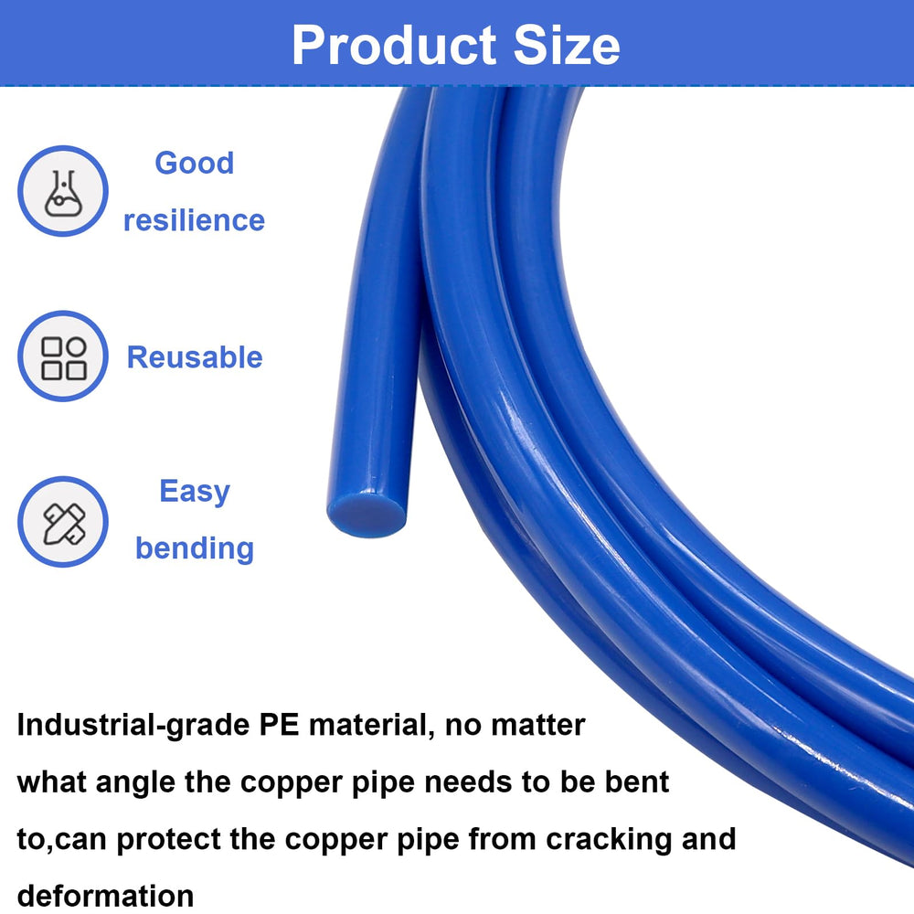 Tnisesm yellow 1/2 inch strip protects flow during bends.
