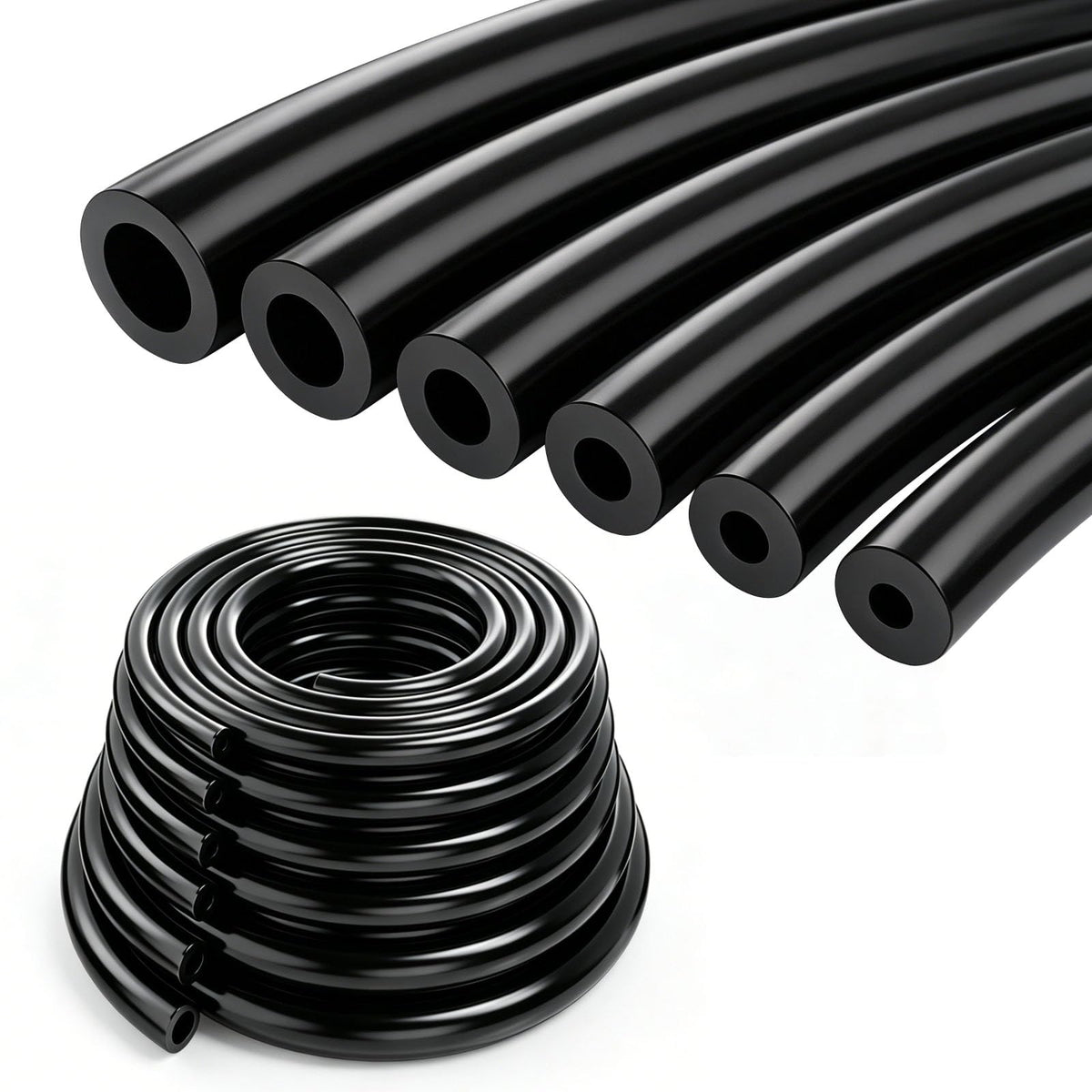 Tnisesm vacuum hose kit 3mm ID close-up for tight engine bay connections