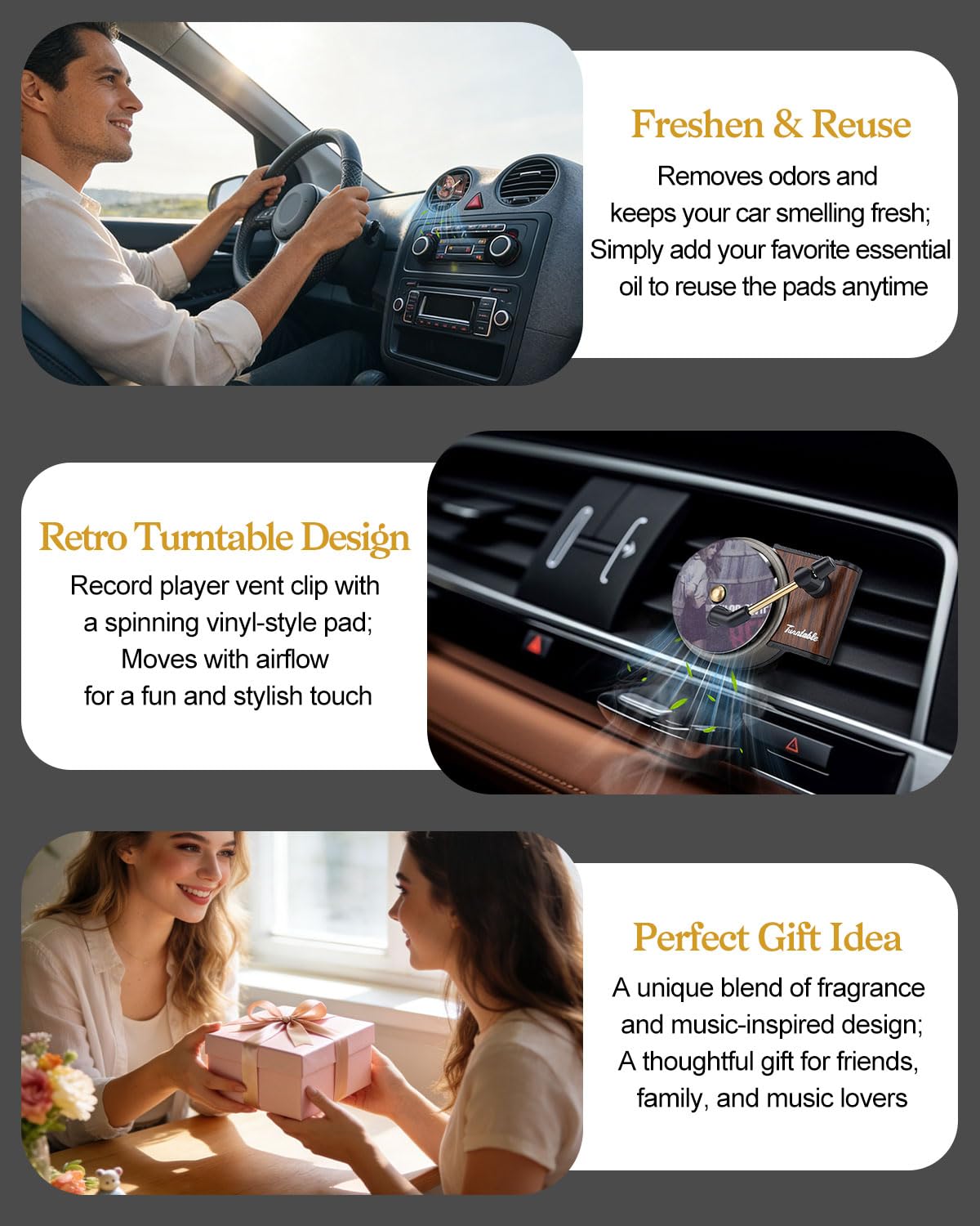 TNNEEV Fresh Linen scent boosts car ambiance and freshness.