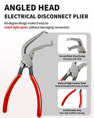 Tnuynoy double-ended crowbar tool enabling safe connector separation.