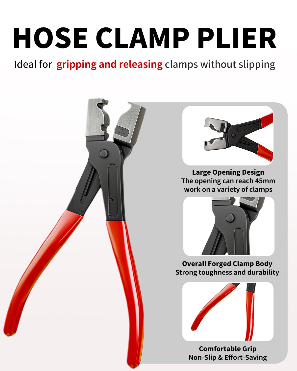 Tnuynoy hose clamp pliers for quick removal and installation.