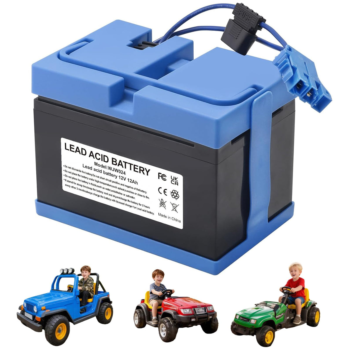 Tnvodejo 12V-15Ah battery for Peg Perego XUV powering outdoor play with reliability