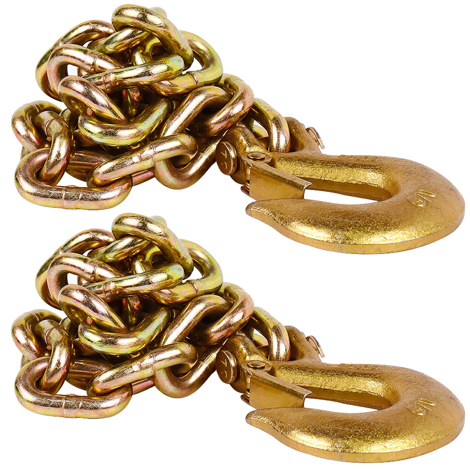 Tnyeobae 35-inch trailer safety chain 2-pack for reliable heavy towing.