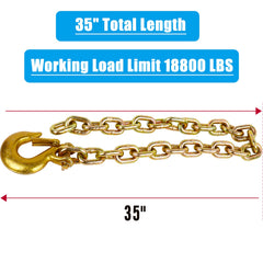 Tnyeobae cross-chain with dual hooks ensures quick, secure hitch connections.