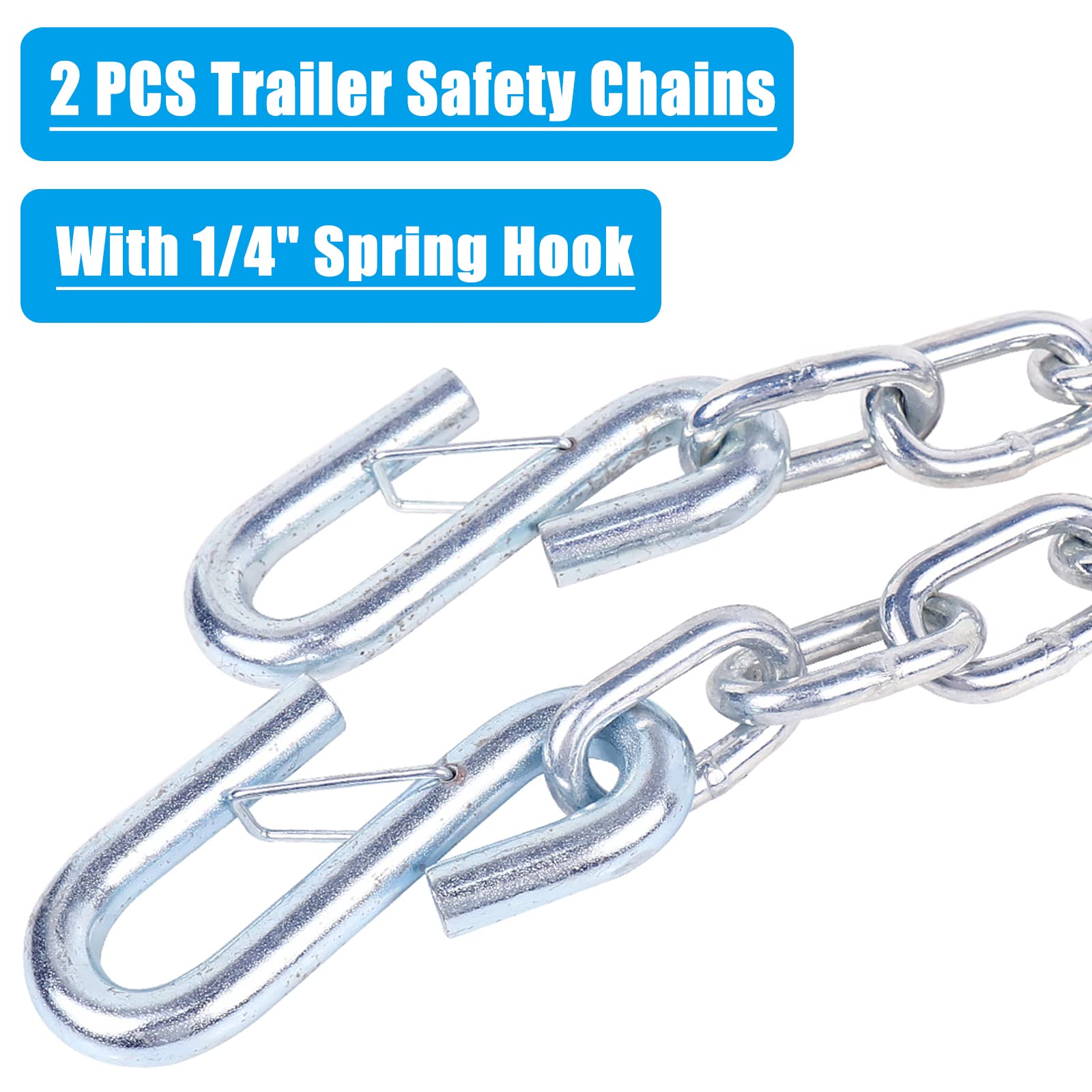 Tnyeobae Grade 30 zinc-plated chain rated to 3,500 pounds.