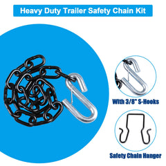 Closeup of Tnyeobae 3/8 inch S-hooks for fast, secure hookups.