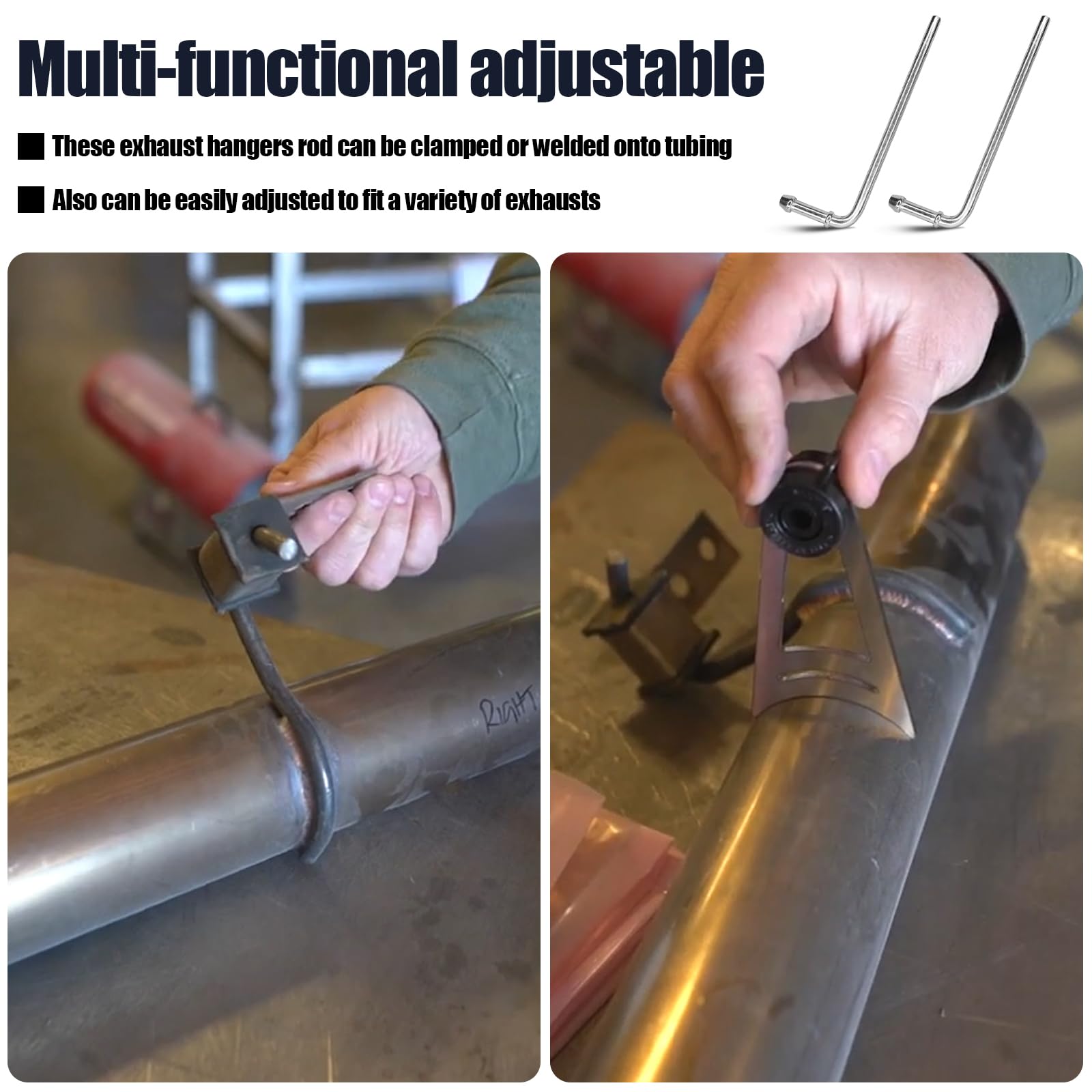 Tobaiwind universal-fit exhaust hanger rod ensures reliable support across many pipe sizes.