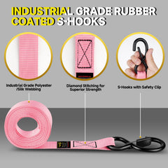 TOBUMO 15 inch soft loop tie downs protecting surfaces during transport