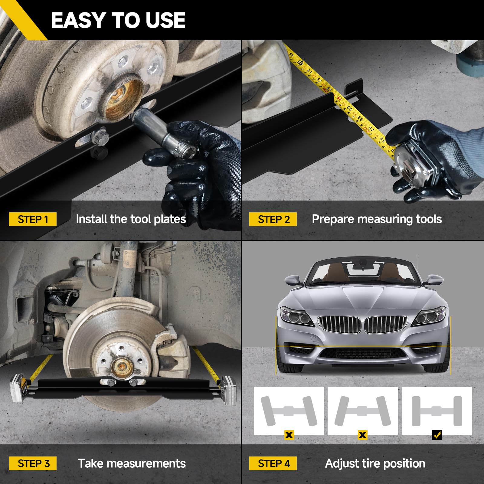 TOBUMO complete kit with two 5m tape measures and durable plates.