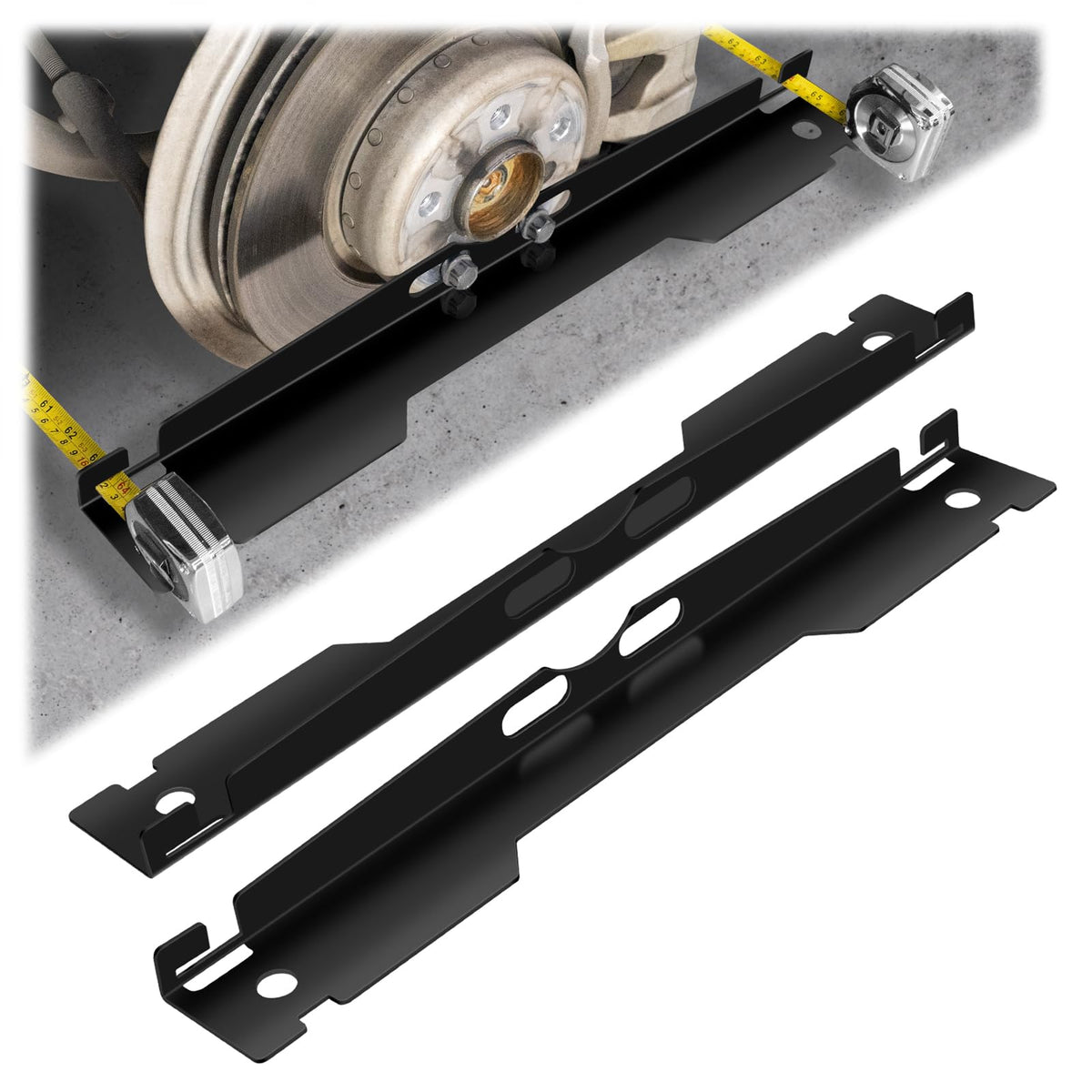TOBUMO heavy-duty toe plates in black for precise toe measurement.