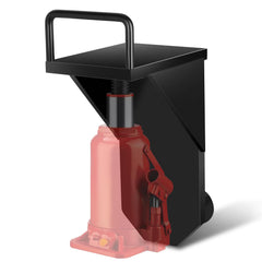 TOBUMO shipping container jack lug leveler setup for easy uneven-ground leveling.