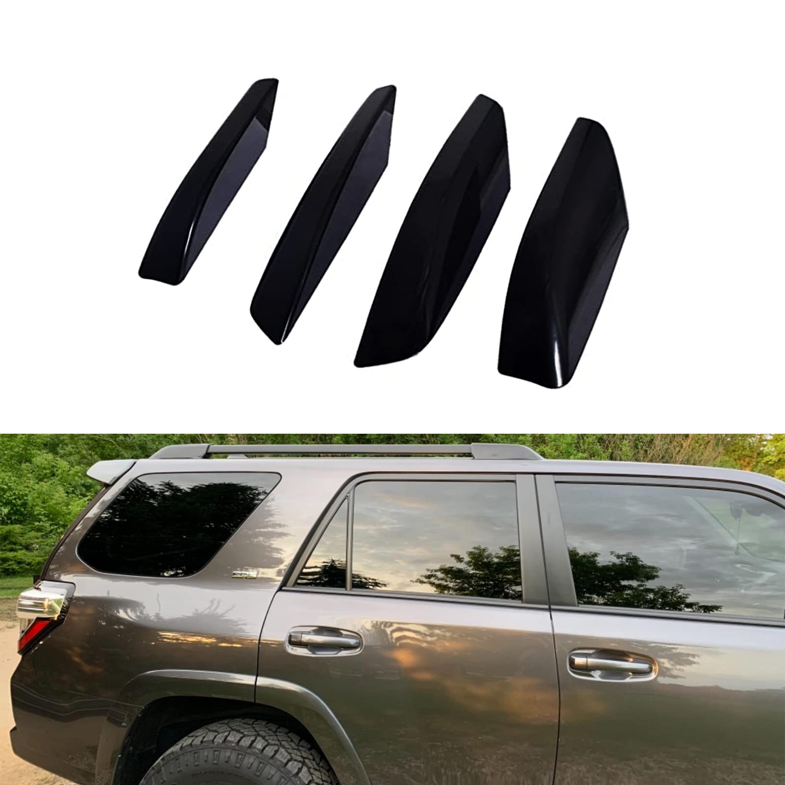 Tocatus end-cap installation on 4Runner rails, quick snap-in fit.