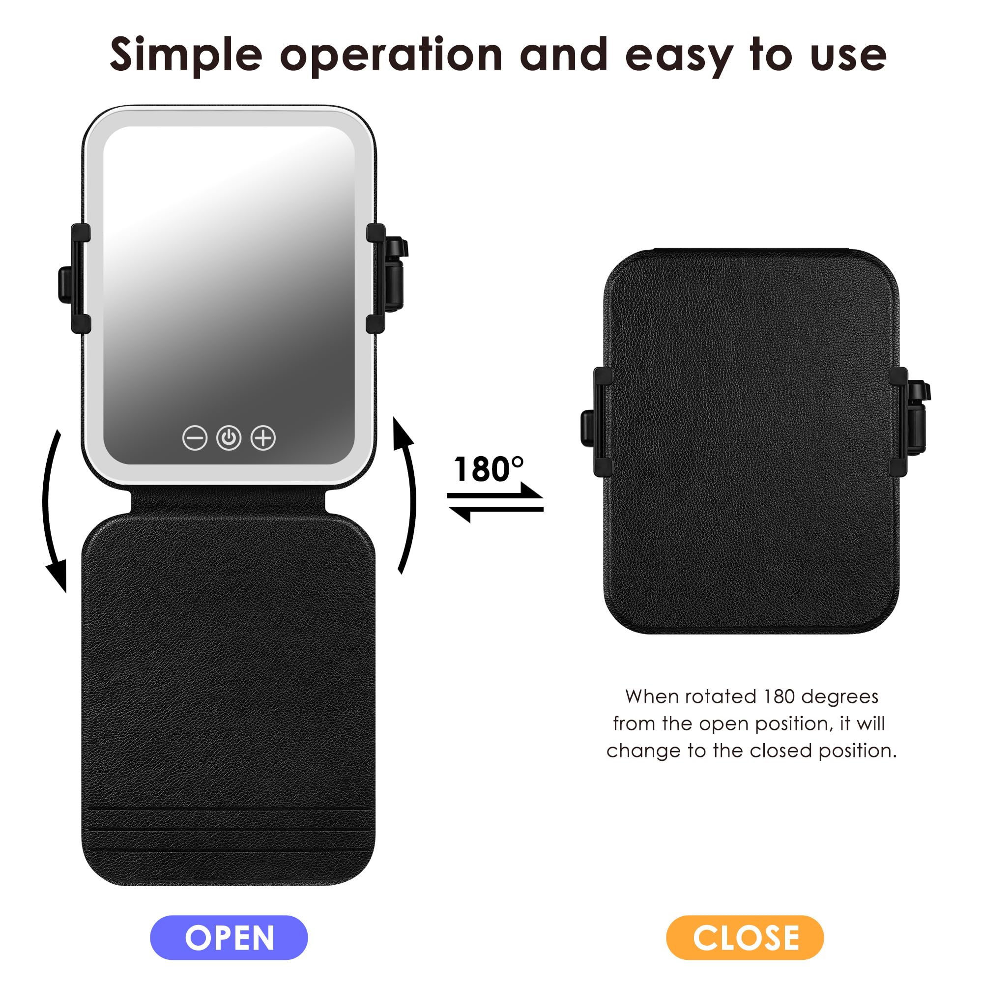 TOCCOOL dimmable touch-control mirror with adjustable brightness