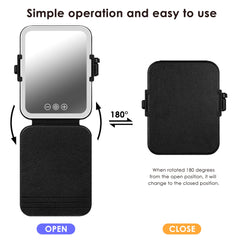 TOCCOOL dimmable touch-control mirror with adjustable brightness