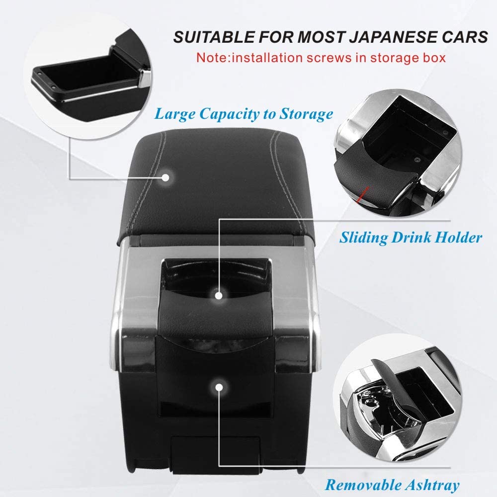 Tocsho armrest with retractable cup holder for easy drink access.