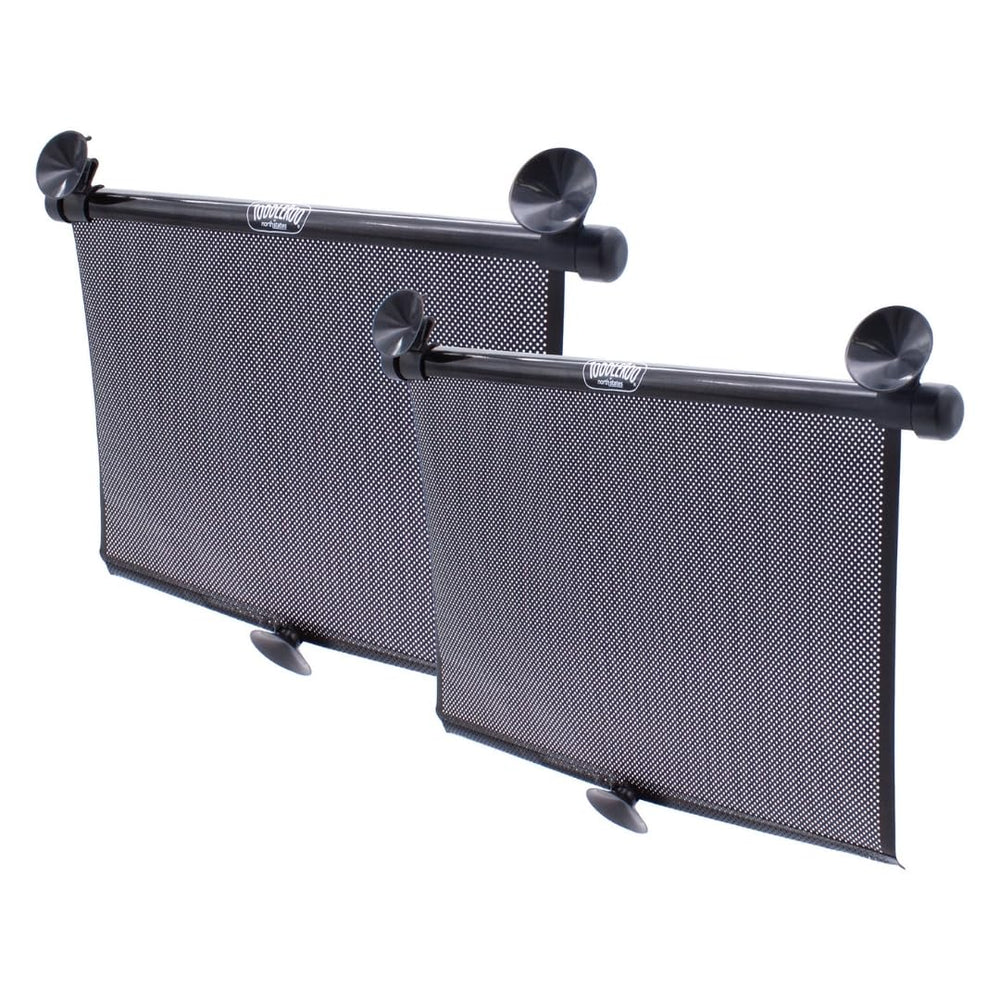 Toddleroo by North States extra-wide car window shade blocks sun glare for side windows.