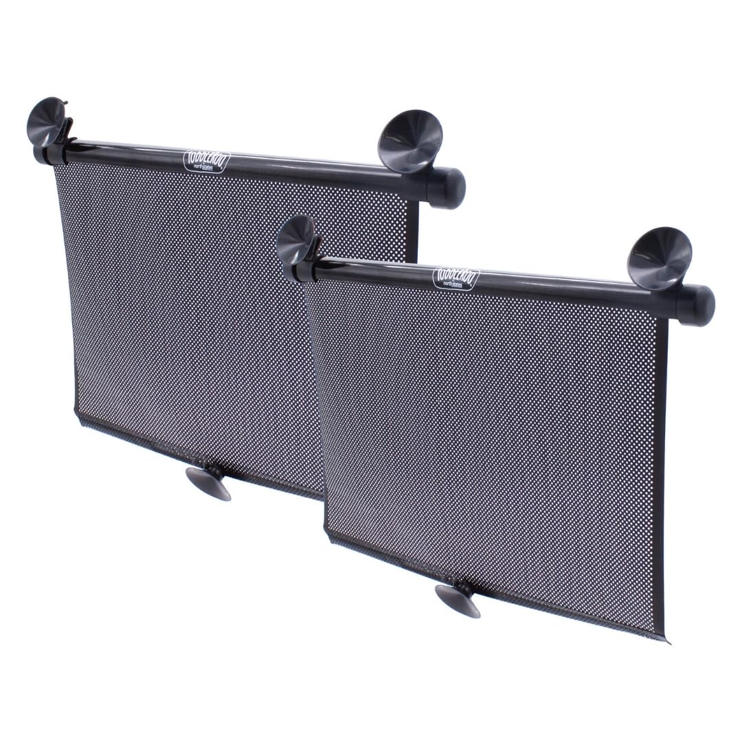 Toddleroo by North States extra-wide car window shade blocks sun glare for side windows.