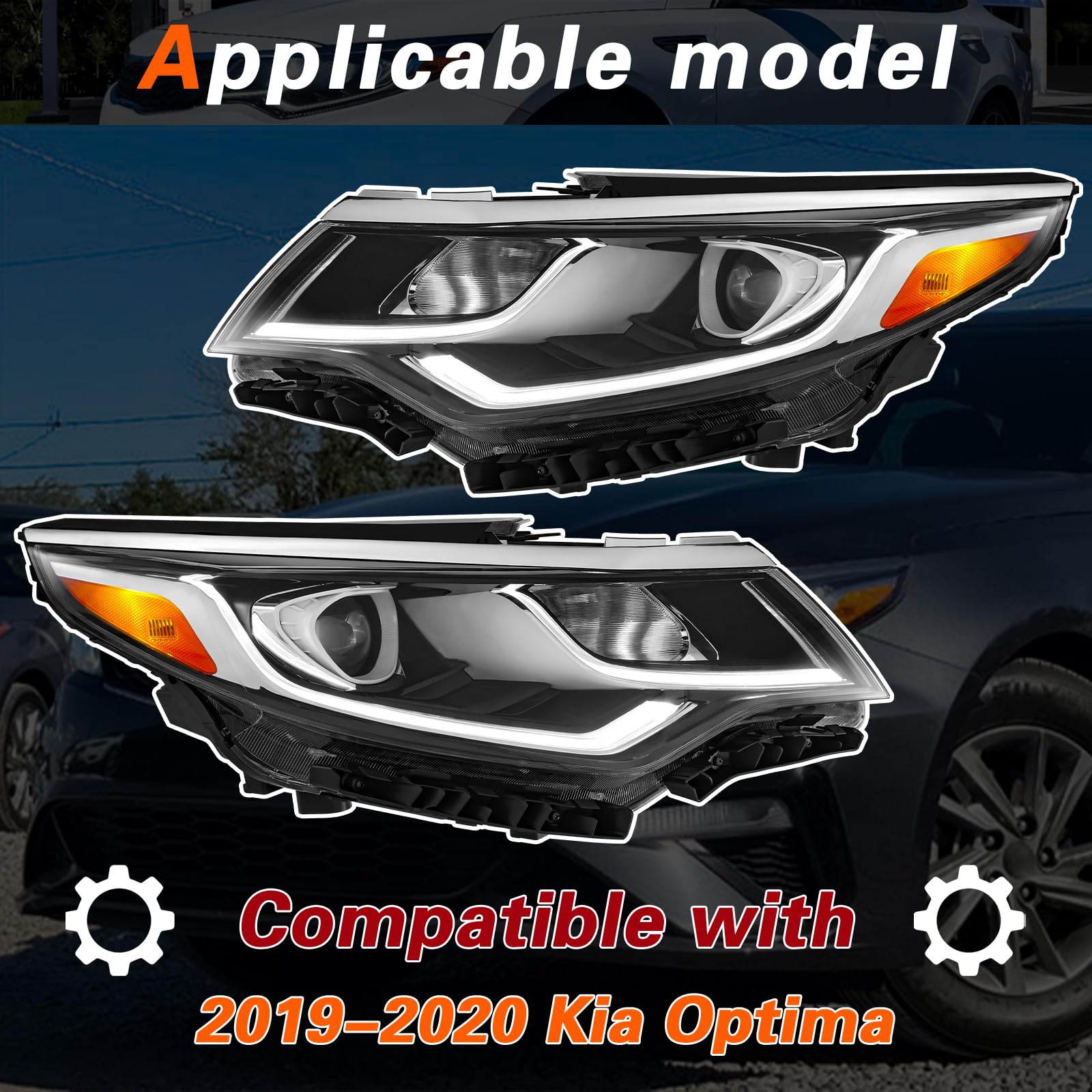 TODO headlight assembly driver side for 2019-2020 Kia Optima delivers reliable illumination