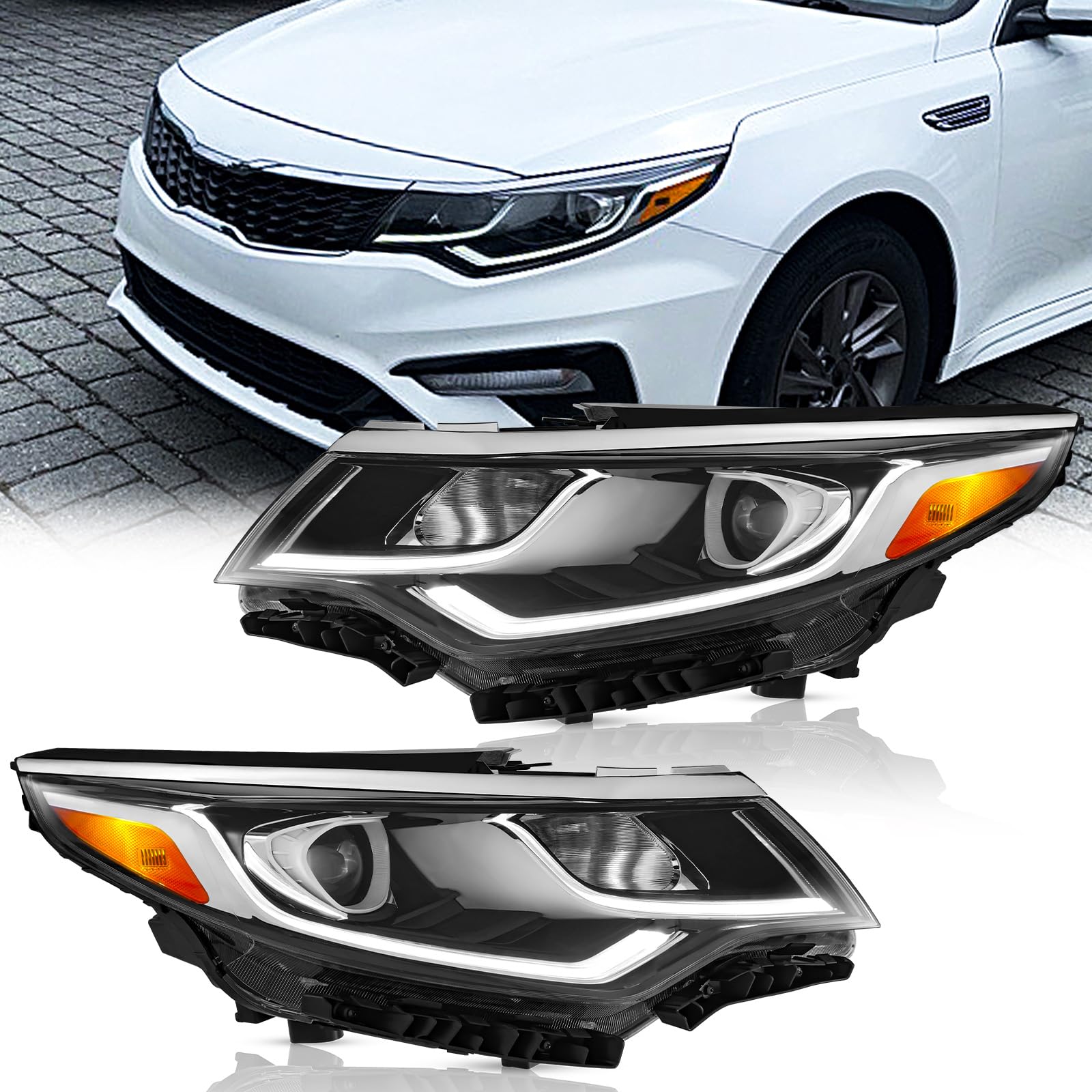 TODO headlight assembly passenger side for 2019-2020 Kia Optima improves nighttime visibility