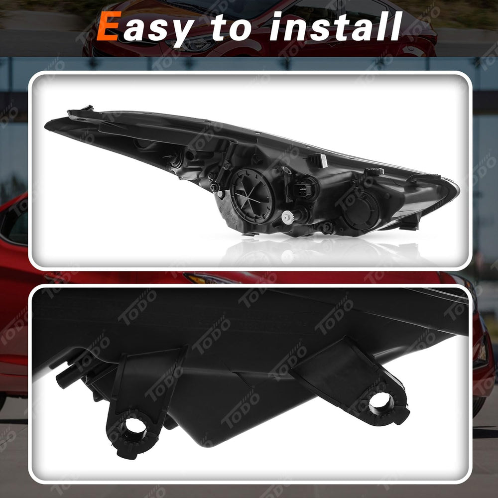 TODO Hyundai Elantra headlight assembly connection area detail for quick checks