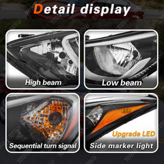 TODO Hyundai Elantra headlight assembly side view driver ensures alignment and safety