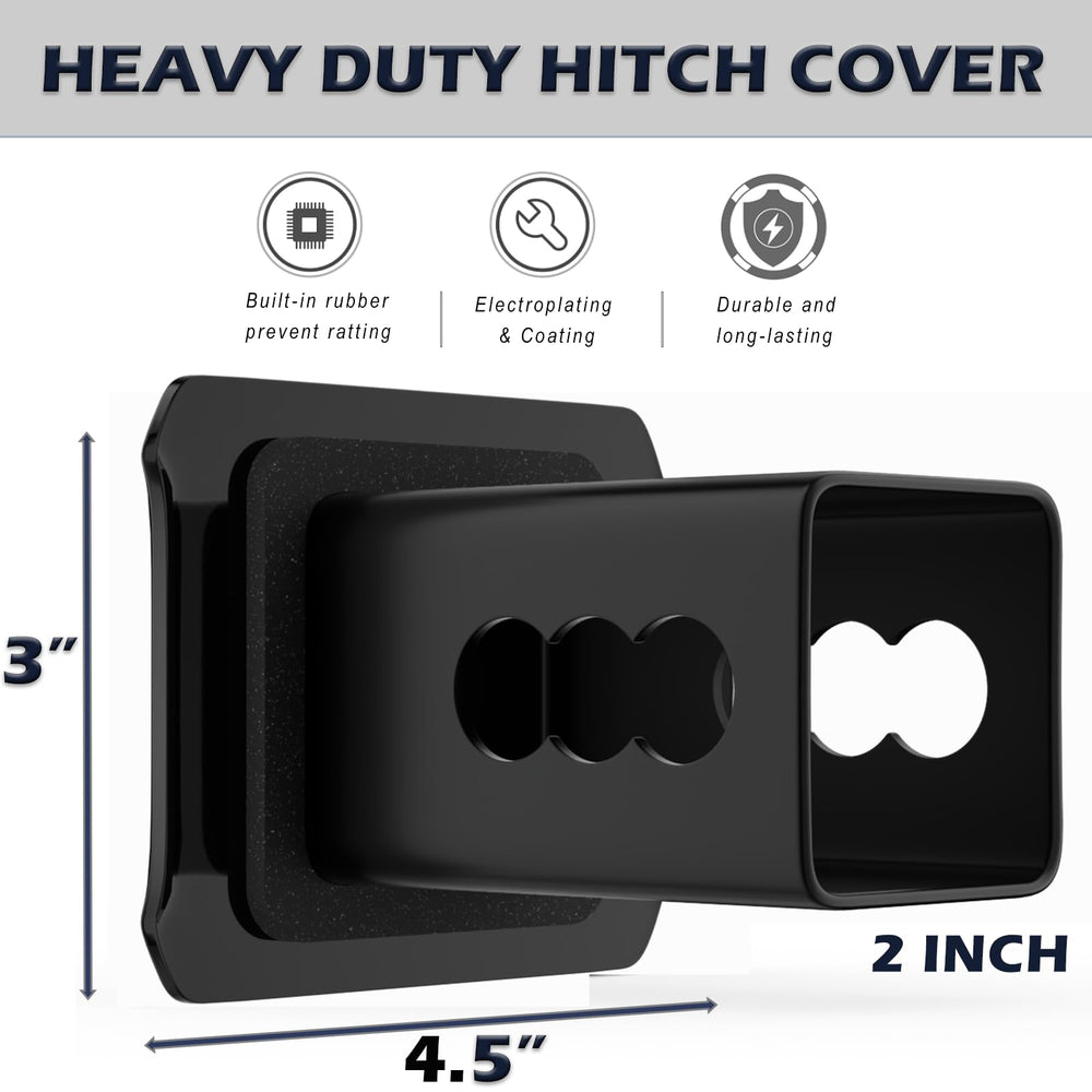Electroplated finish on TOEASYTY ST Logo hitch cover resists wear.