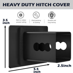 TOEASYTY stainless-steel-hitch-cover features durable construction for harsh weather conditions