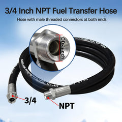 Togsher fuel transfer hose diesel-use scenario highlights versatile fuel compatibility.