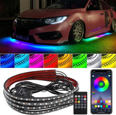 TOKANI underglow car lights kit with app and remote control for vivid color customization.