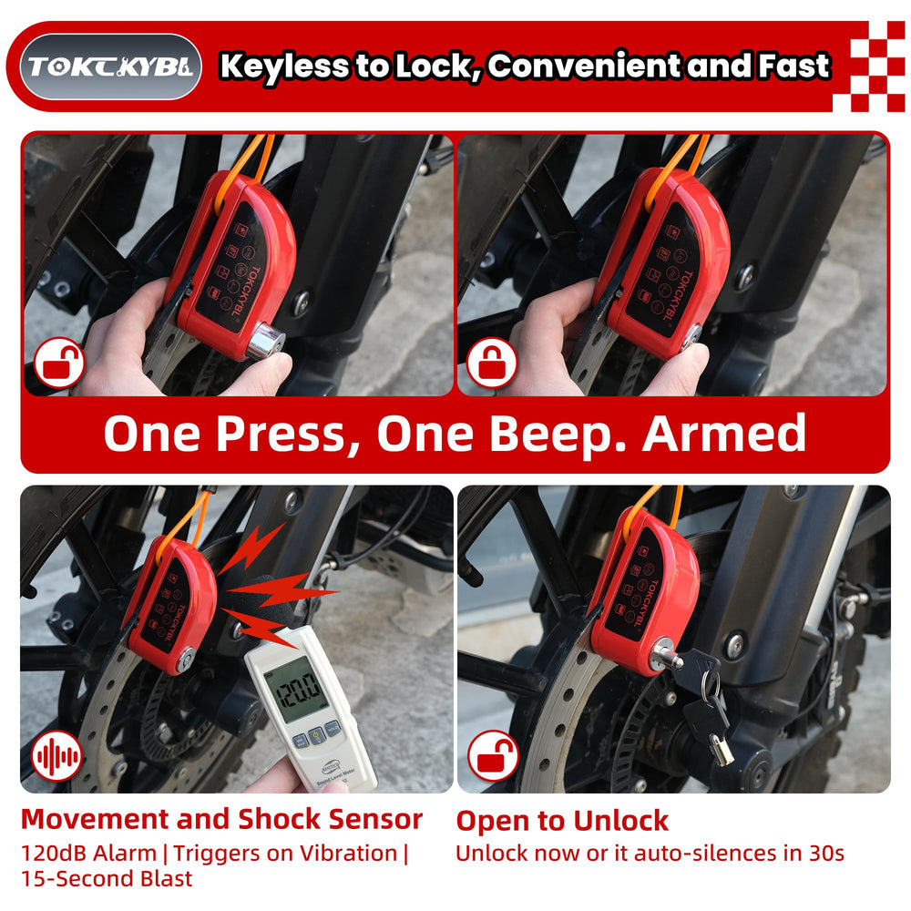 TOKCKYBL 5ft reminder cable keeps helmet secure and visible.