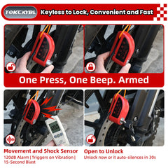 TOKCKYBL 5ft reminder cable keeps helmet secure and visible.