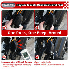 TOKCKYBL IP67 rating keeps the lock reliable in rain and dust.
