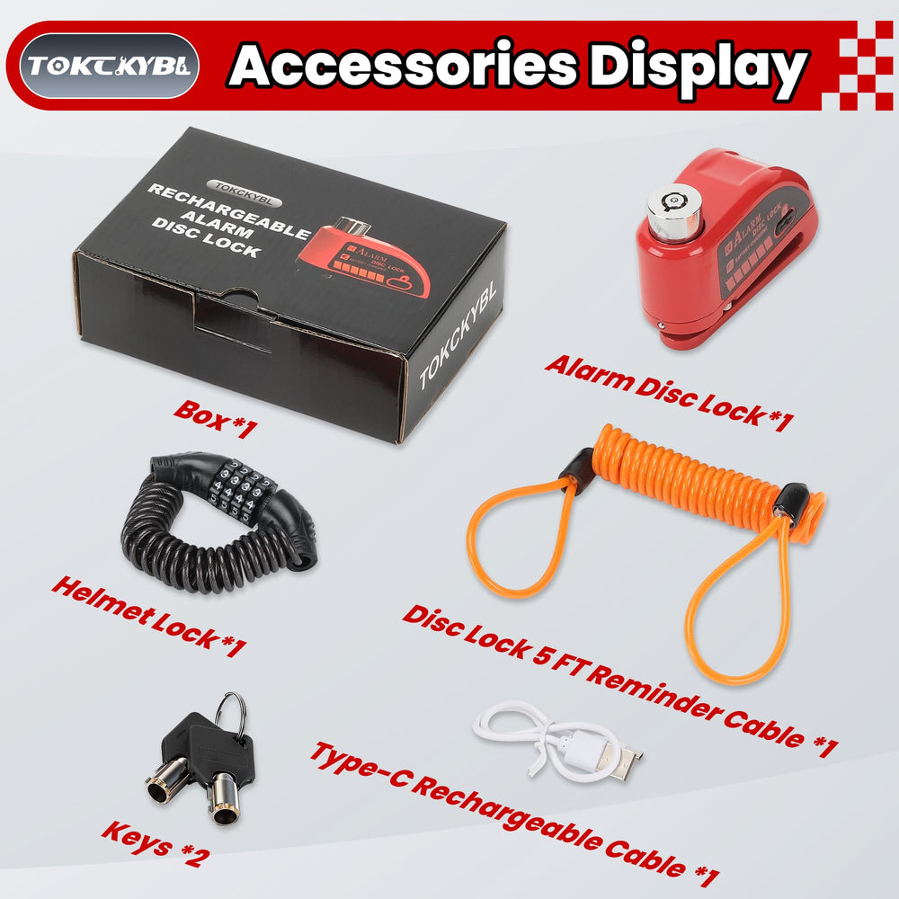 TOKCKYBL package includes two keys and Type-C charging cable.