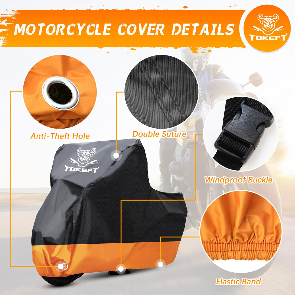 Tokept XXXL cover features aluminum lock holes for added security when parked.