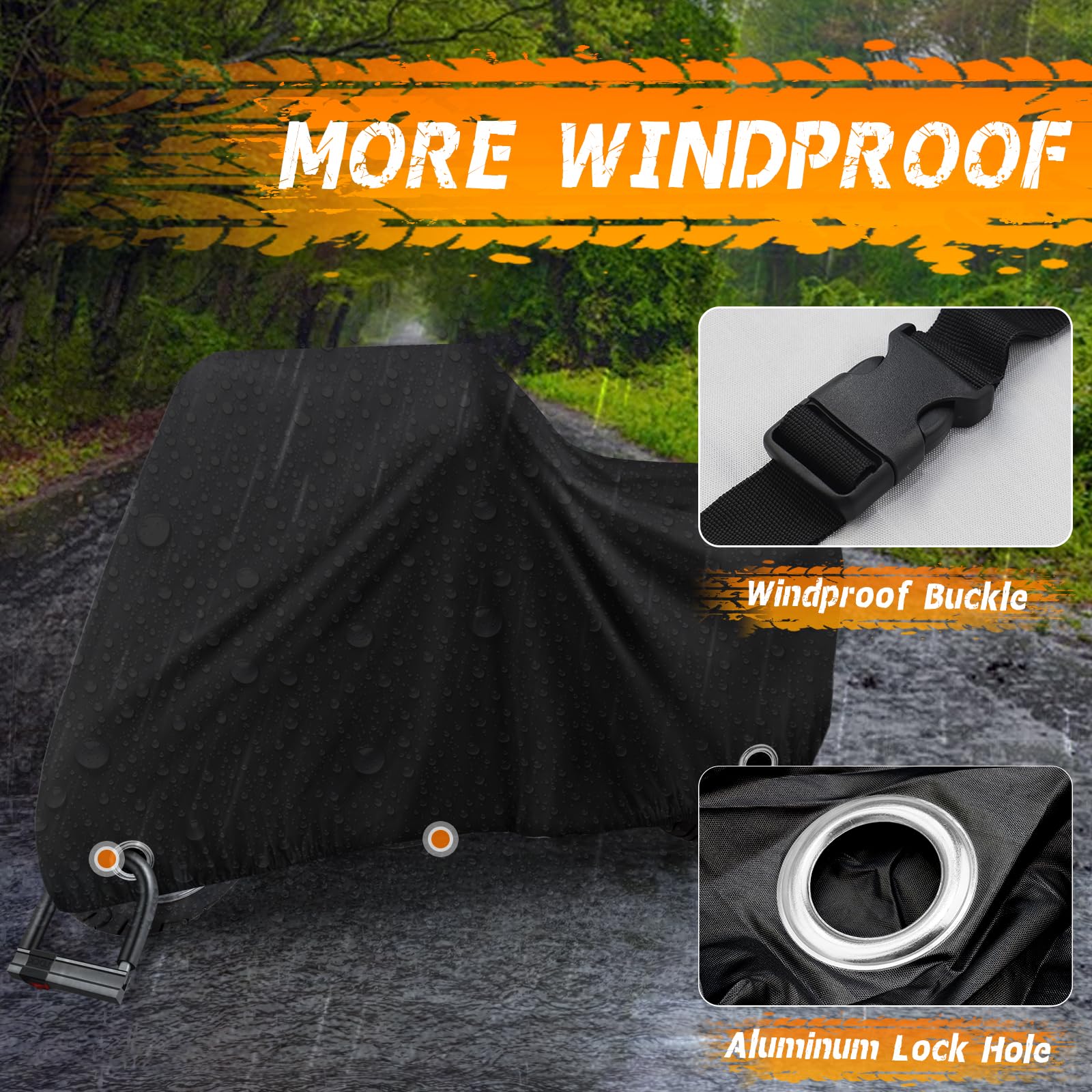 TOKEPT Scooter Cover fits up to 72 inches for Yamaha and Honda.