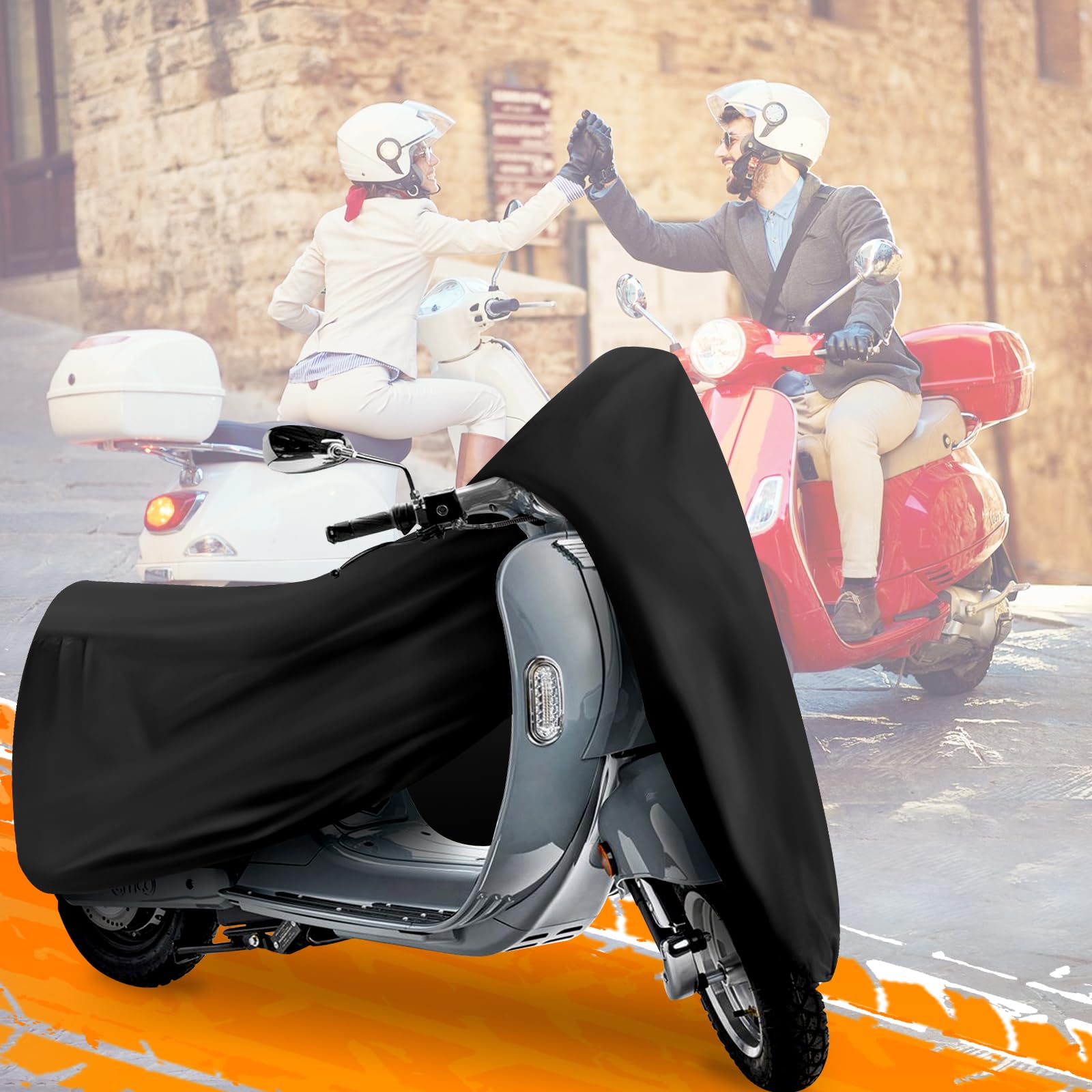 TOKEPT Scooter Cover features elastic bottom for a snug fit.