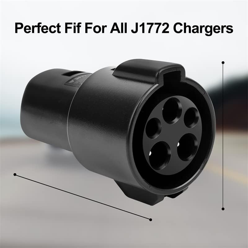 TOKREAL J1772 adapter outdoors-ready for weather exposure.