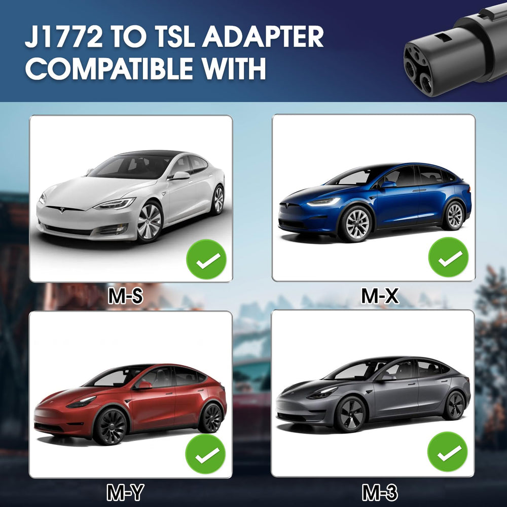 TOKREAL J1772 adapter packaging box with included components.
