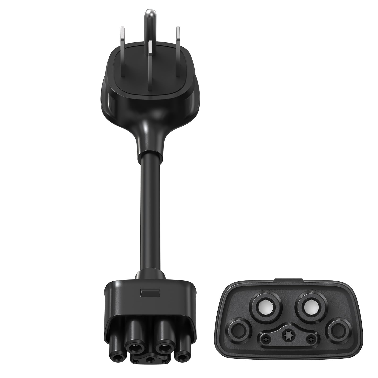 TOKREAL NEMA14-50 adapter with Tesla Gen 2 charger and 20-inch cable for 240V charging.