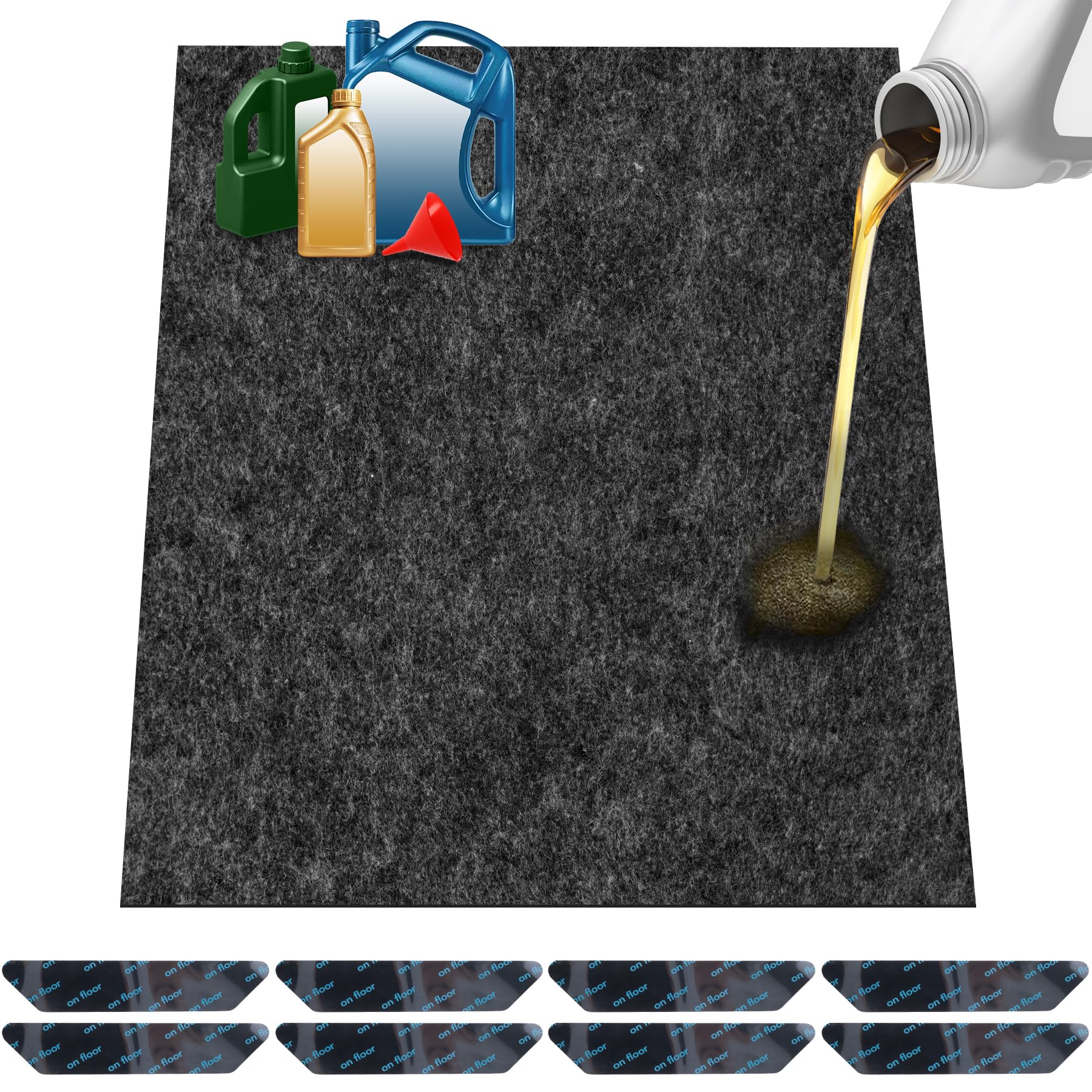 ToLanbbt garage floor mat 60x36, oil-spill protection for car maintenance