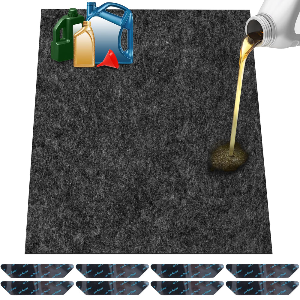 ToLanbbt garage floor mat full coverage protects concrete from oil spills and stains.