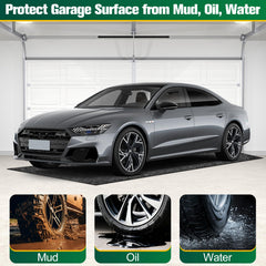 ToLanbbt garage floor mat waterproof-back keeps liquids off the floor