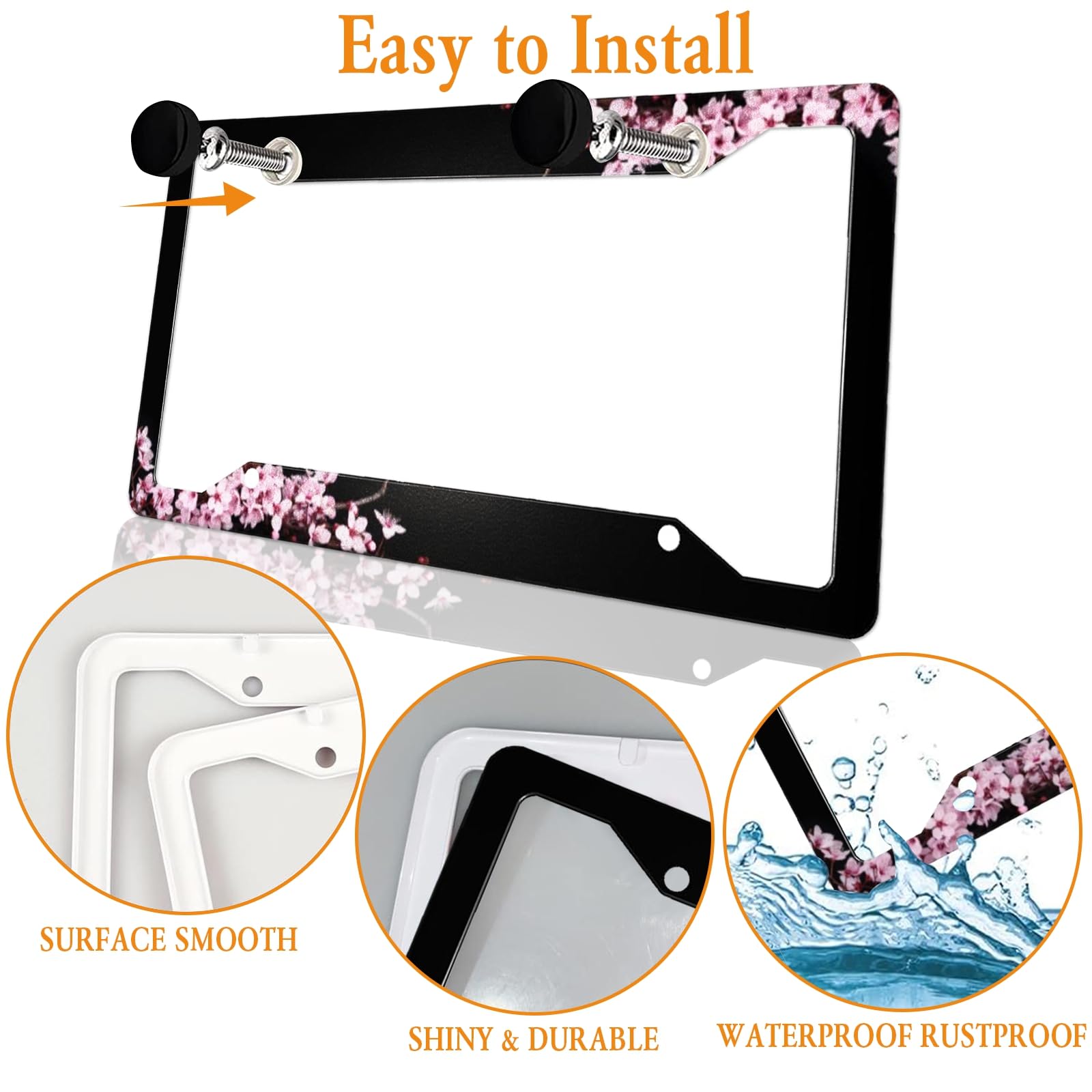 Aluminum Tomalillin license frame with black edge for long-lasting wear