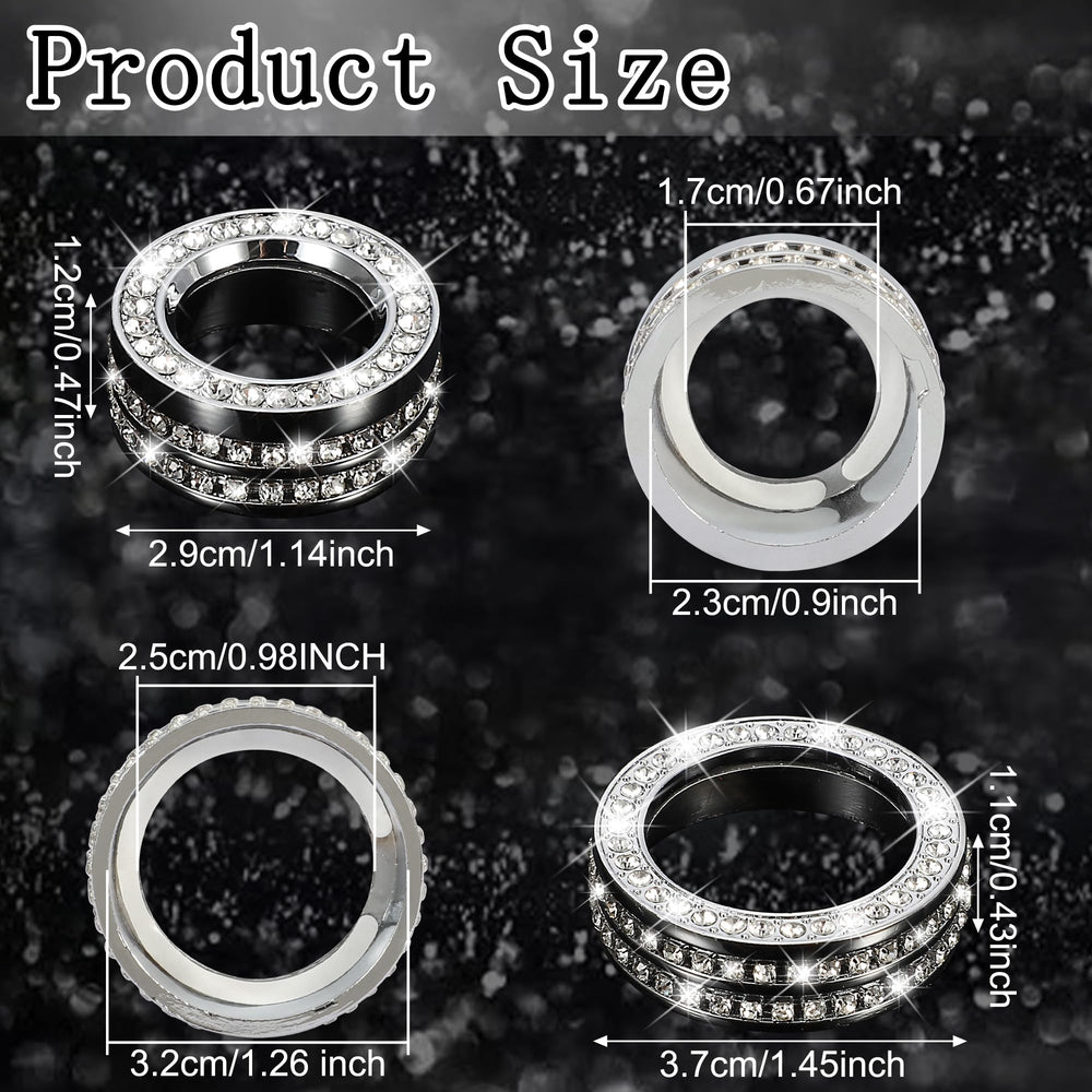 TOMALL Bling AC knob cover for Malibu adds stylish shine and quick customization.