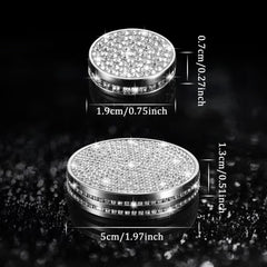TOMALL crystal-diamond knob cover close-up demonstrates premium interior sparkle for XT4.