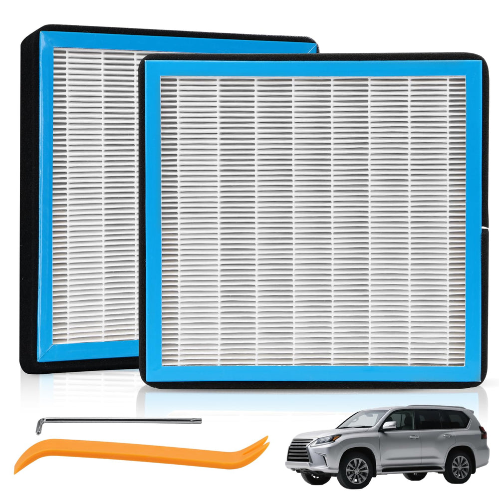 Tomanic 2-pack CF10285 cabin air filter front view enhances filtration efficiency.