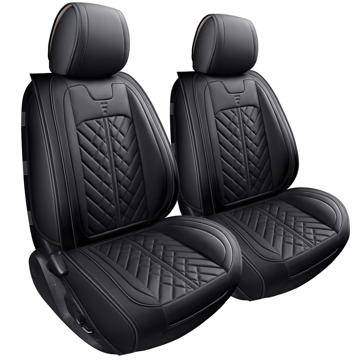 Tomatoman Tacoma front seat cover left installed for a snug premium fit.