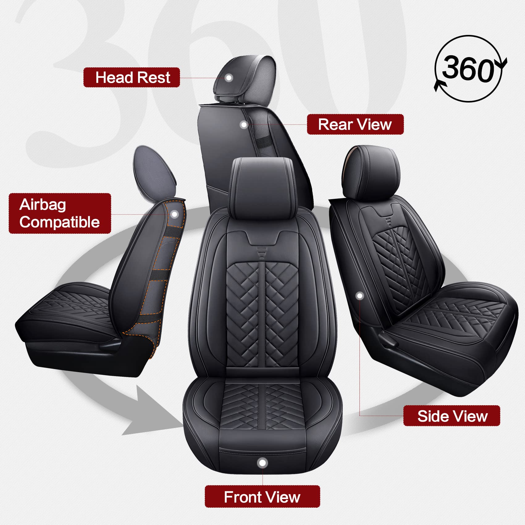 Tomatoman Tacoma nonslip bottom front seat cover stays in place during drive.