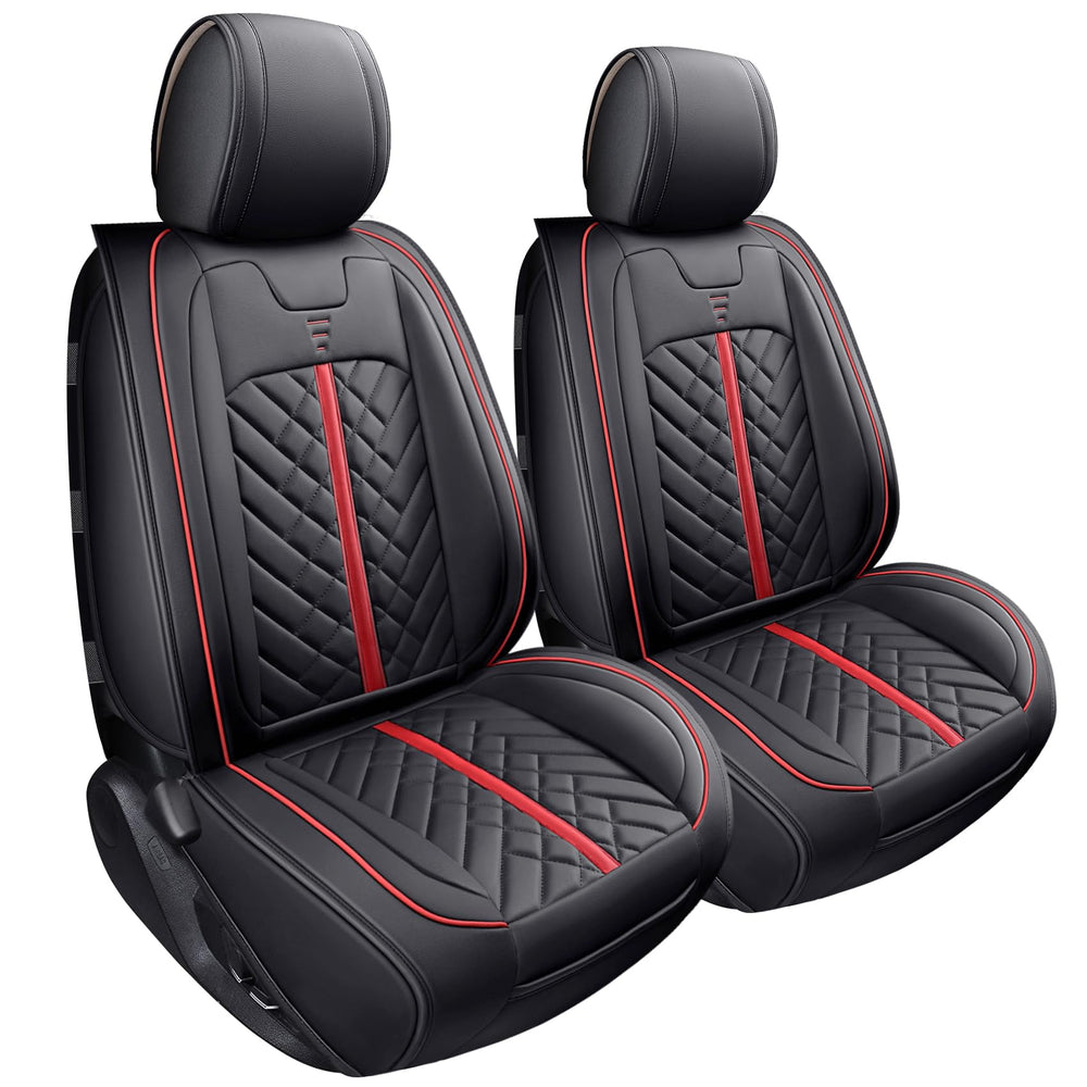 Tomatoman Tacoma seat cover front left in black-red protects upholstery and adds style